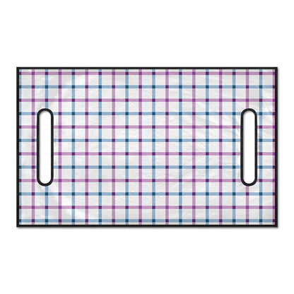 Blue And Purple Tattersall Pattern Print Golf Cart Seat Cover