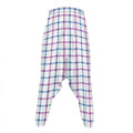 Blue And Purple Tattersall Pattern Print Hammer Pants