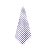Blue And Purple Tattersall Pattern Print Hand Towel