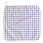 Blue And Purple Tattersall Pattern Print Hand Towel