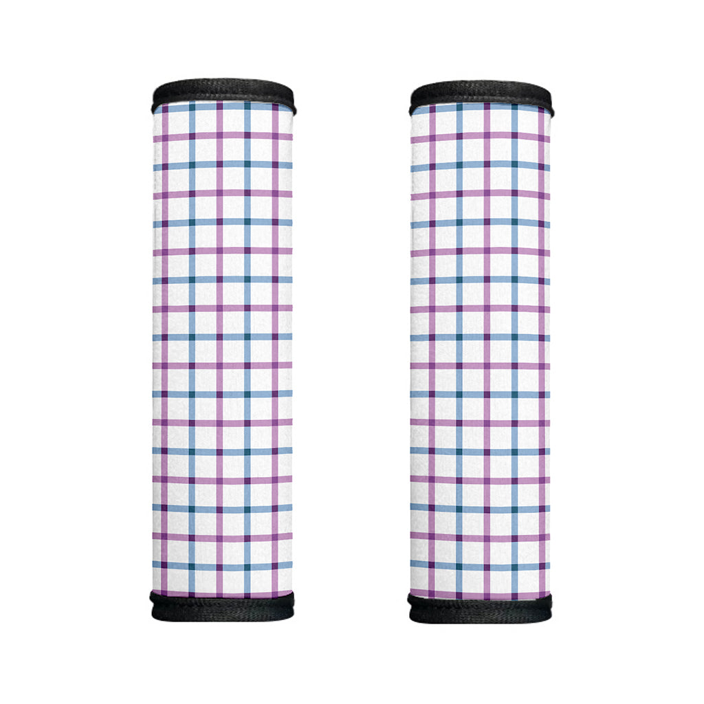 Blue And Purple Tattersall Pattern Print Handle Covers