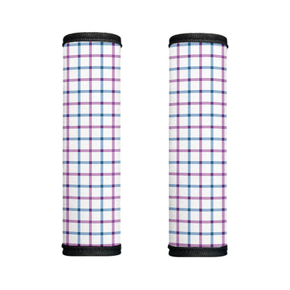Blue And Purple Tattersall Pattern Print Handle Covers