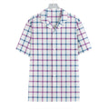 Blue And Purple Tattersall Pattern Print Hawaiian Shirt