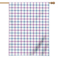 Blue And Purple Tattersall Pattern Print House Flag