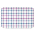 Blue And Purple Tattersall Pattern Print Indoor Door Mat