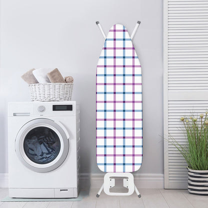 Blue And Purple Tattersall Pattern Print Ironing Board Cover