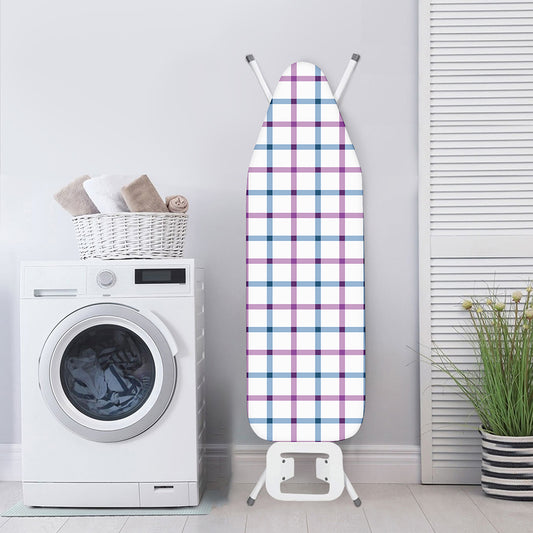 Blue And Purple Tattersall Pattern Print Ironing Board Cover