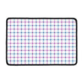 Blue And Purple Tattersall Pattern Print Kitchen Mat