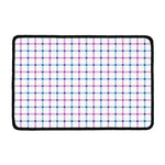 Blue And Purple Tattersall Pattern Print Kitchen Mat
