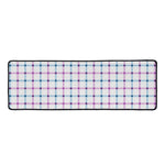Blue And Purple Tattersall Pattern Print Long Kitchen Mat