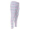 Blue And Purple Tattersall Pattern Print Men's Compression Pants