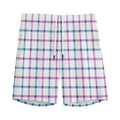 Blue And Purple Tattersall Pattern Print Men's Athletic Shorts