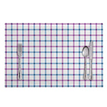 Blue And Purple Tattersall Pattern Print Placemat