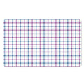 Blue And Purple Tattersall Pattern Print Polyester Doormat