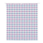 Blue And Purple Tattersall Pattern Print Polyester Shower Curtain