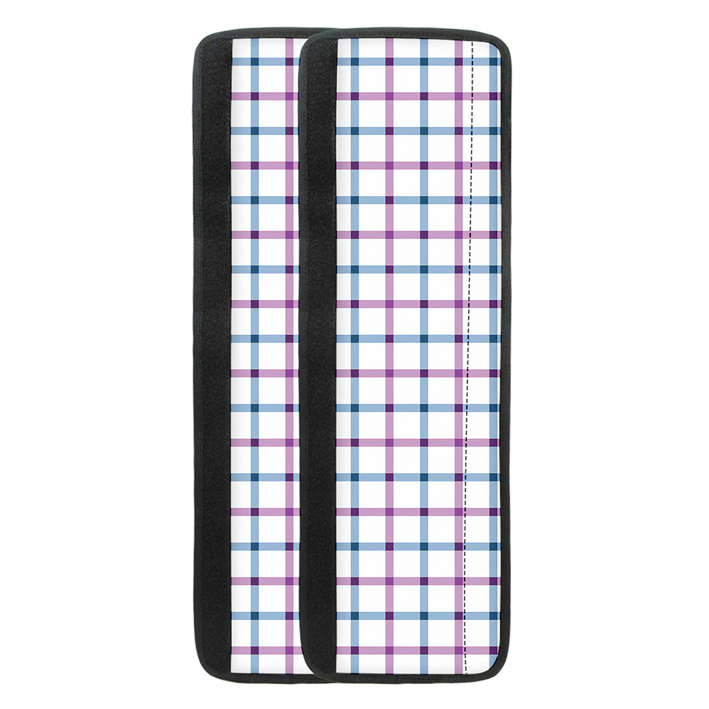 Blue And Purple Tattersall Pattern Print Refrigerator Handle Covers