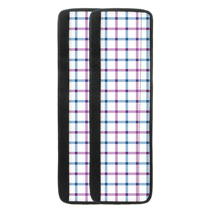 Blue And Purple Tattersall Pattern Print Refrigerator Handle Covers