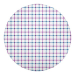Blue And Purple Tattersall Pattern Print Round Blanket