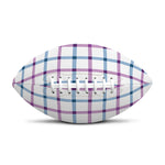 Blue And Purple Tattersall Pattern Print Rugby Ball