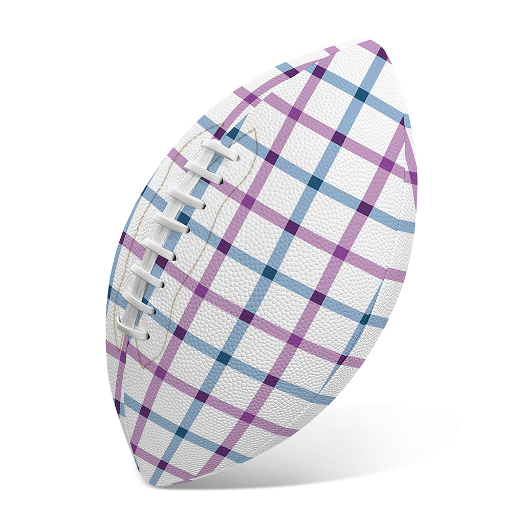 Blue And Purple Tattersall Pattern Print Rugby Ball
