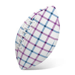 Blue And Purple Tattersall Pattern Print Rugby Ball
