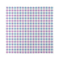 Blue And Purple Tattersall Pattern Print Silk Bandana