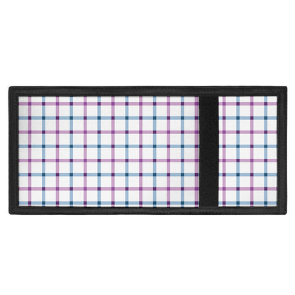 Blue And Purple Tattersall Pattern Print Trifold Wallet