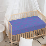 Blue And Purple Zigzag Pattern Print Baby Crib Sheet