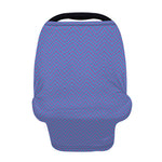 Blue And Purple Zigzag Pattern Print Baby Seat Cover