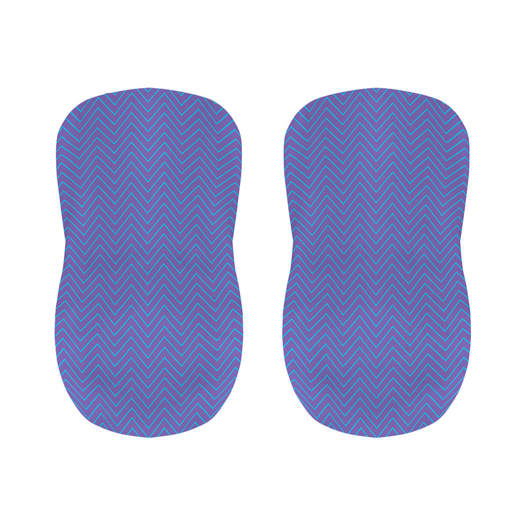 Blue And Purple Zigzag Pattern Print Bar Stool Covers