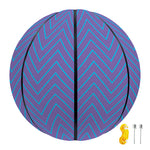Blue And Purple Zigzag Pattern Print Basketball