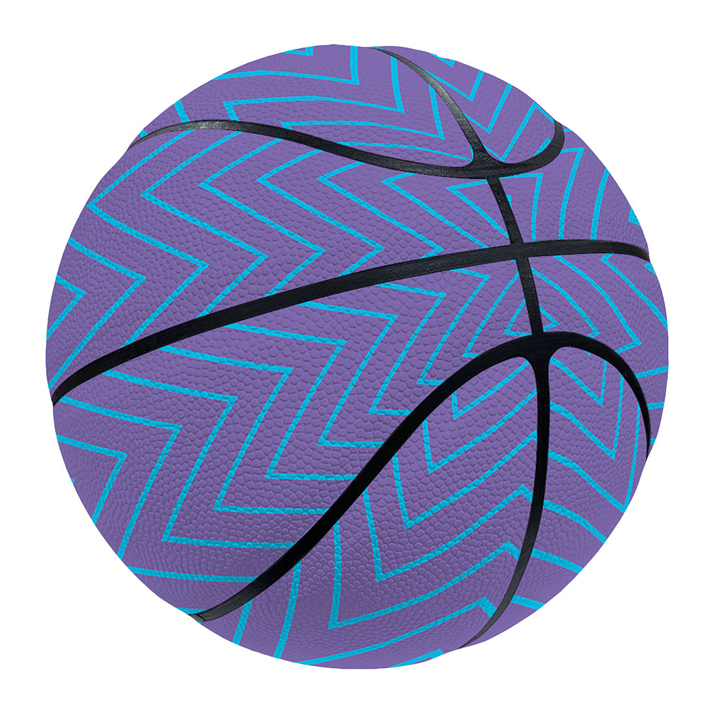 Blue And Purple Zigzag Pattern Print Basketball