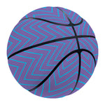 Blue And Purple Zigzag Pattern Print Basketball