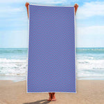 Blue And Purple Zigzag Pattern Print Beach Towel