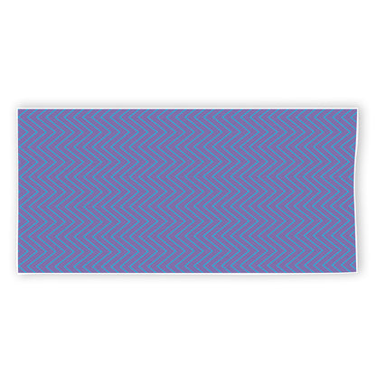 Blue And Purple Zigzag Pattern Print Beach Towel