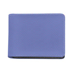 Blue And Purple Zigzag Pattern Print Bifold Wallet