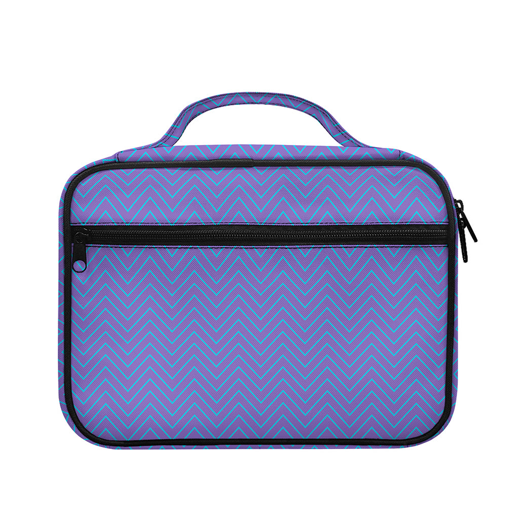 Blue And Purple Zigzag Pattern Print Briefcase Bible Bag