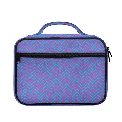 Blue And Purple Zigzag Pattern Print Briefcase Bible Bag