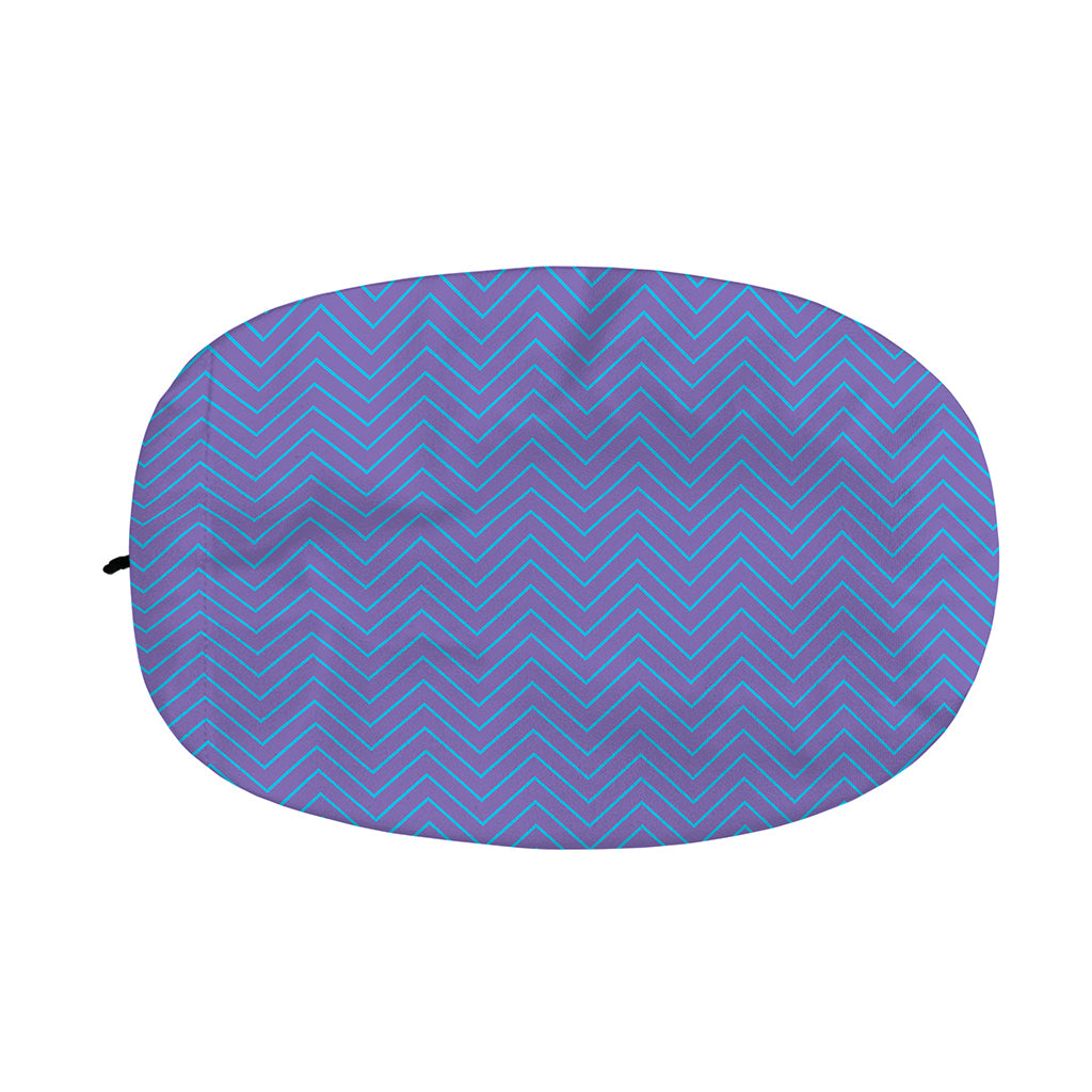Blue And Purple Zigzag Pattern Print Car Side Mirror Covers