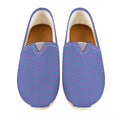 Blue And Purple Zigzag Pattern Print Casual Shoes