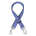 Blue And Purple Zigzag Pattern Print Dog Seat Belt