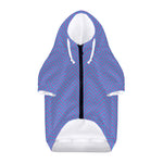 Blue And Purple Zigzag Pattern Print Dog Zip Up Hoodie