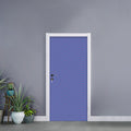 Blue And Purple Zigzag Pattern Print Door Sticker