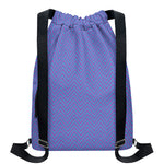 Blue And Purple Zigzag Pattern Print Drawstring Backpack