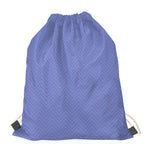 Blue And Purple Zigzag Pattern Print Drawstring Bag