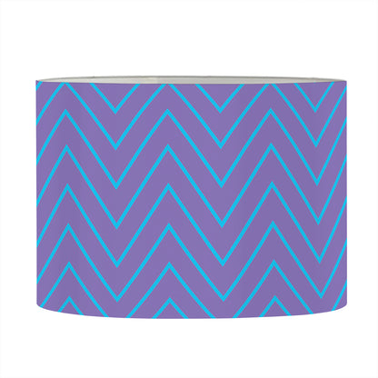 Blue And Purple Zigzag Pattern Print Drum Lamp Shade