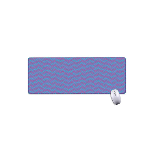 Blue And Purple Zigzag Pattern Print Extended Mouse Pad