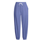 Blue And Purple Zigzag Pattern Print Fleece Lined Knit Pants