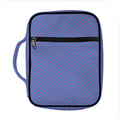 Blue And Purple Zigzag Pattern Print Front Pocket Bible Bag