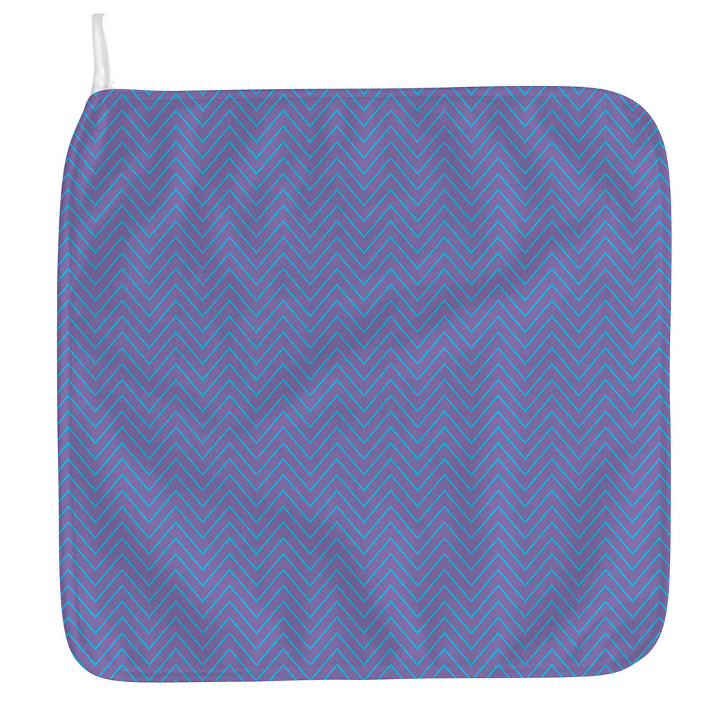 Blue And Purple Zigzag Pattern Print Hand Towel